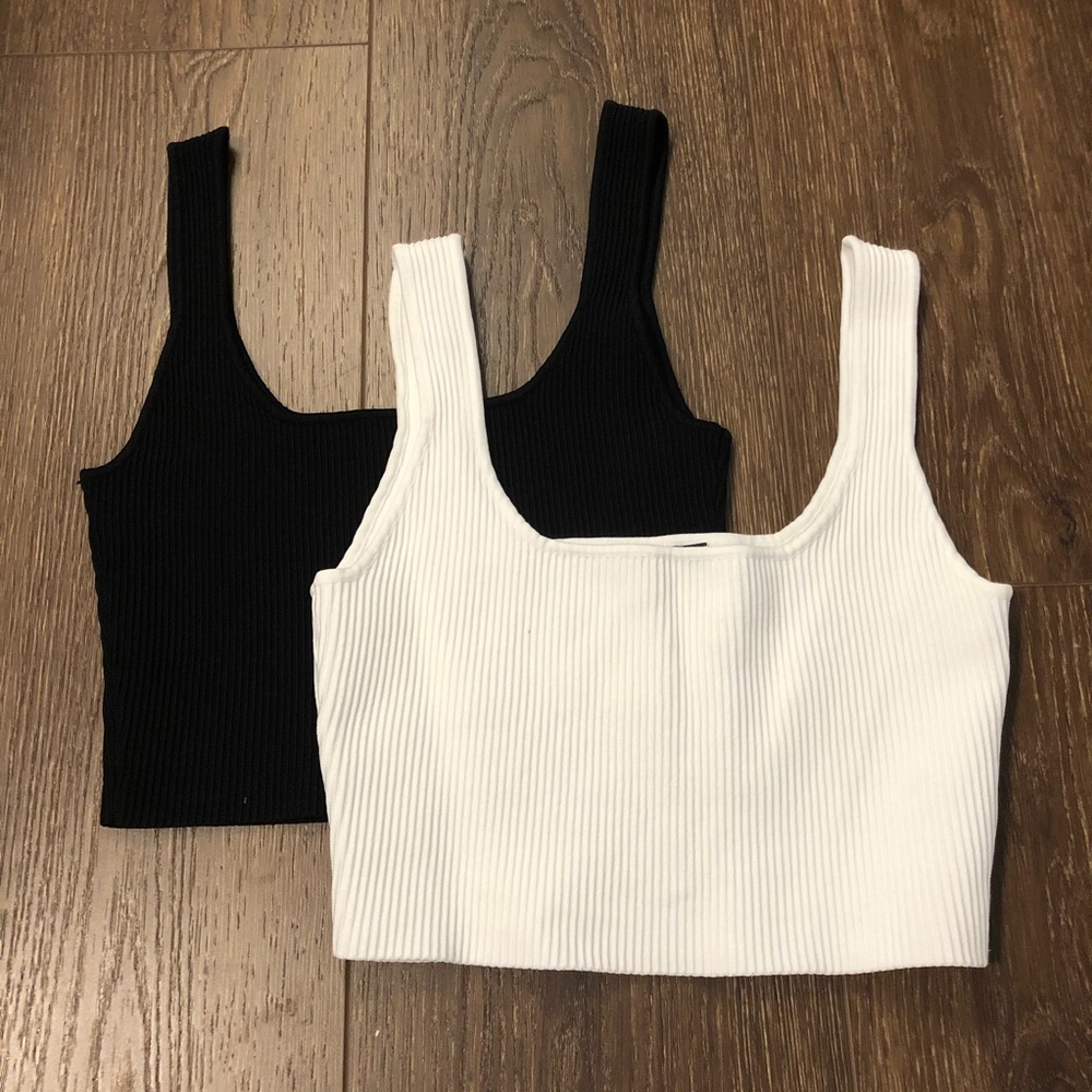 Ribbed Square Neck Crop Top Bundle
